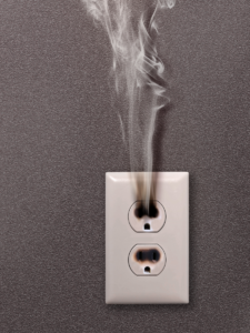 burnt outlet