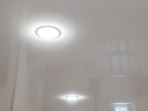 closeup of recessed lighting in Houston, TX home