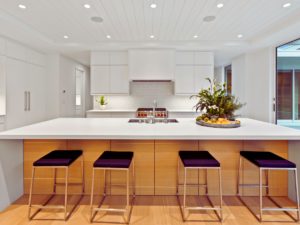 sleek minimal recessed lighting kitchen