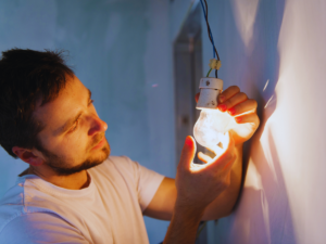 Homeowner dealing with flickering lights at certain times of the day