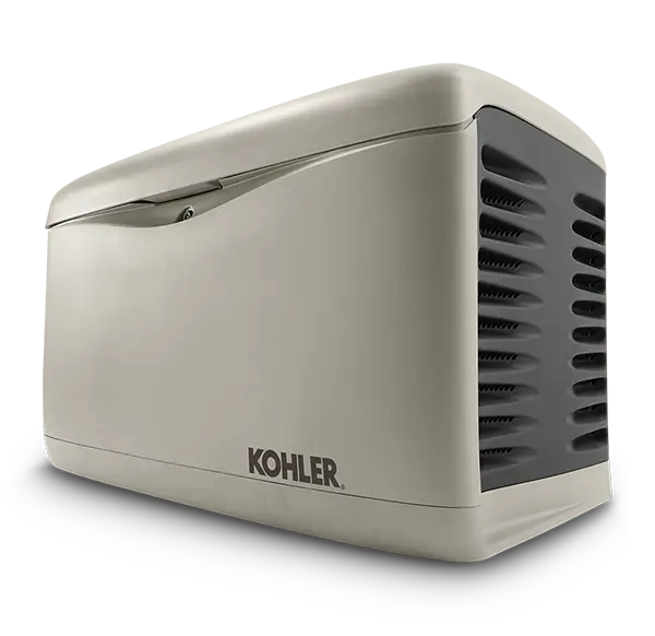 Kohler whole-home standby generator installed for a Houston home